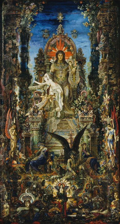 木星和塞梅勒，1894-95 作者 古斯塔夫·莫罗（Gustave Moreau）