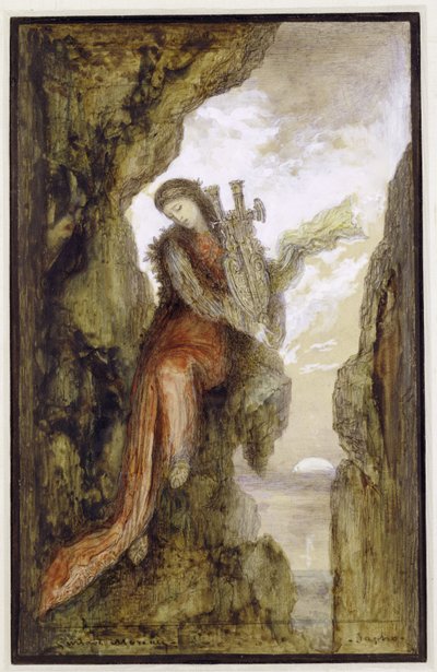 悬崖上的萨福 作者 古斯塔夫·莫罗（Gustave Moreau）