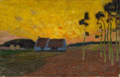 Sint-Martens-Latem 的景观 作者 Gustave de Smet