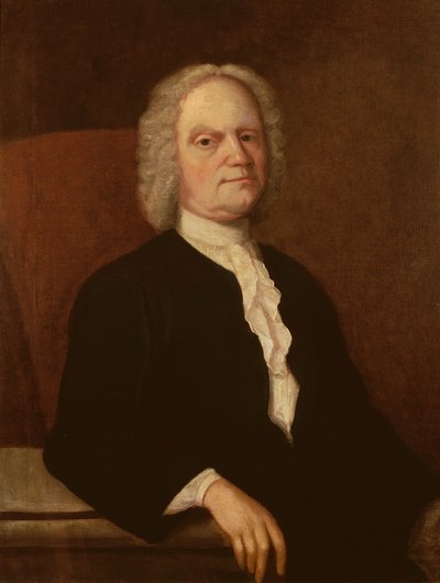 自画像，c.1740 作者 Gustavus Hesselius