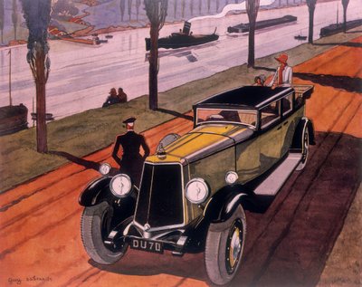 阿姆斯特朗-西德利汽车的广告海报，1930年 作者 盖伊·萨布兰