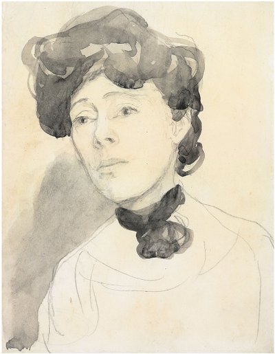 一位女士的画像，c。 1909-1910 作者 格温·约翰