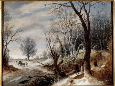 Gysbrecht Lytens (1586-1656) 17 世纪的雪山风景画。 坎佩尔美术博物馆 作者 Gysbrecht Lytens或Leytens