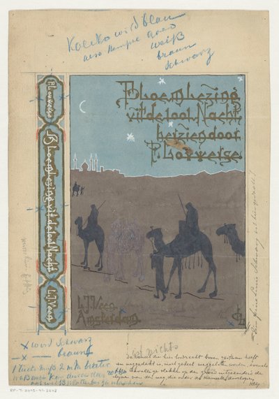装帧设计Pieter Louwerse，《一千零一夜选集》，1910 年 作者 HC Louwerse（艺术家签名）