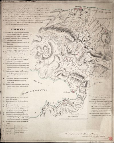 科西嘉岛部分地区草图 作者 H·邓达斯