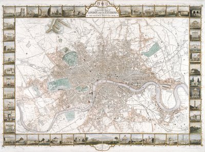 伦敦地图，1851年 作者 J拉普金