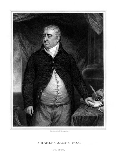 英国政客查尔斯·詹姆斯·福克斯（Charles James Fox），1833年。 作者 鲁宾逊