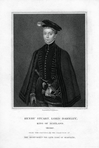 亨利·斯图尔特（Henry Stuart），达恩利勋爵（Lord Darnley），苏格兰女王玛丽（Mary）的第二任丈夫，十九世纪。 作者 鲁宾逊