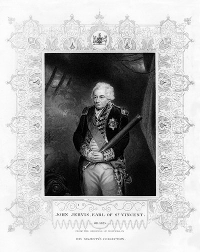 约翰·杰维斯（John Jervis），圣文森特第一伯爵，海军上将，十九世纪。 作者 鲁宾逊