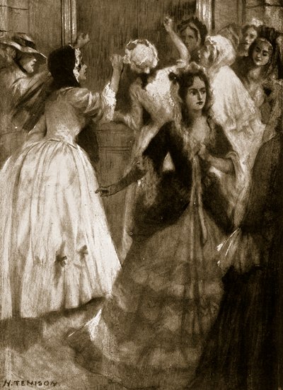 女士们吵着要求上议院，1758年，哈钦森斯英国民族故事的插图，c.1923 作者 特尼森