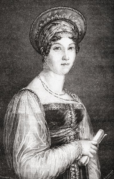 La Plante雕刻的Mademoiselle Mars，来自Louis Blanc的“法国革命史”（1811-82） 作者 夏勒（H. de la Charlerie）