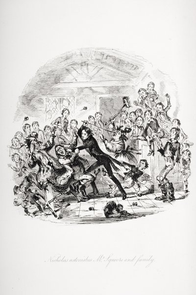 狄更斯《尼古拉斯-尼克贝》插图 作者 Hablot Knight (1815-92) Browne