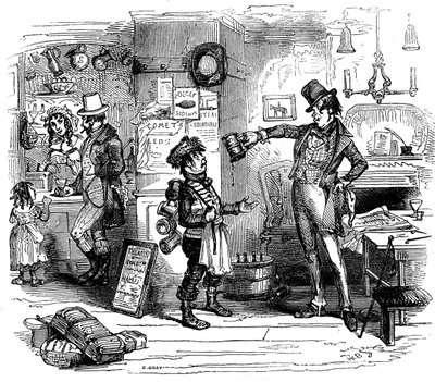 查尔斯-狄更斯的 "老古董店"(The Old Curiosity Shop) 作者 Hablot骑士布朗