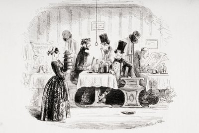考皮先生的娱乐，来自查尔斯狄更斯（1812-70）的“荒凉之家”的插图于1853年出版 作者 Hablot骑士布朗