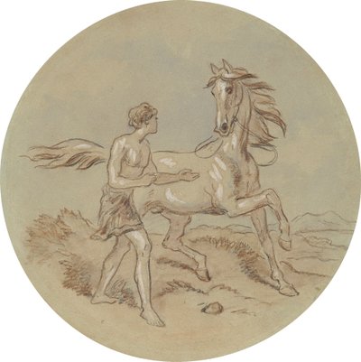 描绘维纳斯和阿多尼斯的一系列盘子的十八种设计之一 作者 Hablot骑士布朗