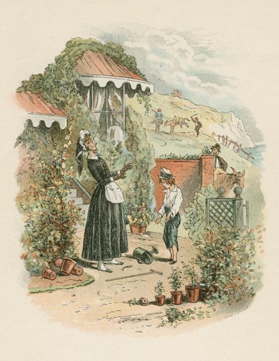 大卫·科波菲尔（David Copperfield）的场景，查尔斯·狄更斯（Charles Dickens），1849年至1850年 作者 Hablot骑士布朗
