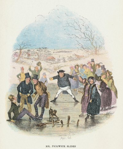 查尔斯-狄更斯的《匹克威克小说》中的场景，1836年 作者 Hablot骑士布朗