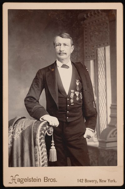 J. Watts John Watts De Peyster的肖像，1821-1907年，1896年前。 作者 黑格尔斯坦兄弟