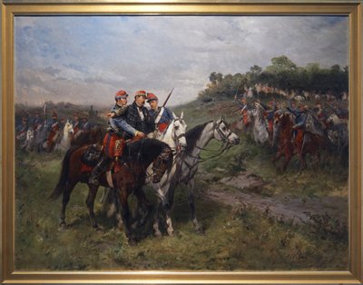 让·奥古斯特·玛格丽特将军在弗洛因受重伤，十九世纪末（布面油画） 作者 海尔斯·亚历山大·沃克