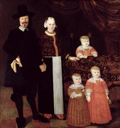 汉堡家庭的肖像，c.1640 作者 Hamburg Master