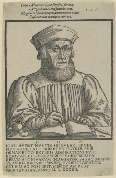 Ioannes Aventinus - dedicatio Annalium Boiorum 作者 汉斯劳滕萨克