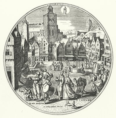 January (engraving) 作者 汉斯（后）波尔