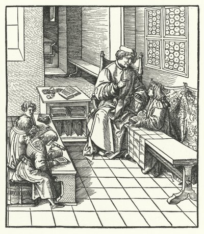 Archduke Maximilian of Austria at school as a child (engraving) 作者 汉斯（后）布格克迈尔