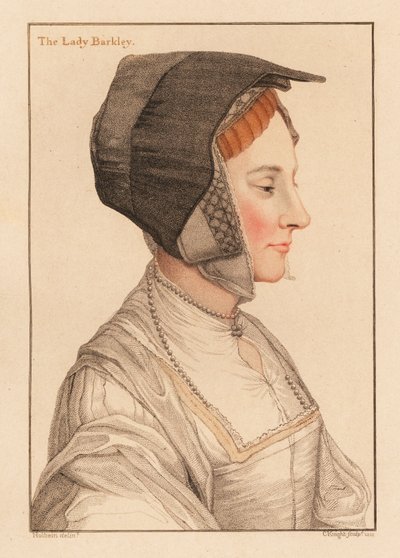 安妮·萨维奇 (Anne Savage)，托马斯·伯克利勋爵 (Thomas Lord Berkeley) 的第二任妻子，1812 年（雕刻） 作者 汉斯（后）小霍尔拜因