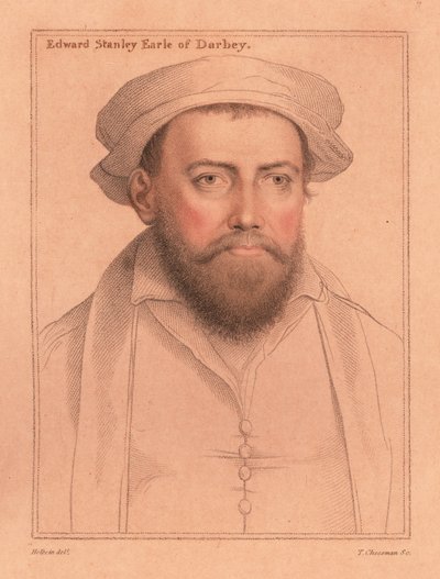 爱德华-斯坦利，德比伯爵三世，1812 年（雕刻） 作者 Hans (after) Holbein the Younger