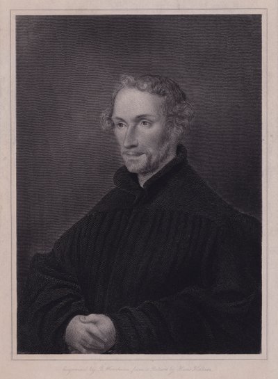 Philipp Melanchthon，德国新教改革者和马丁路德的合作者（版画） 作者 汉斯（后）小霍尔拜因