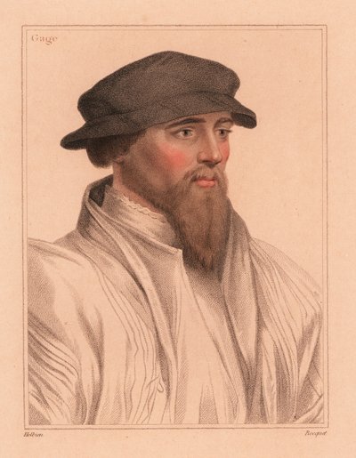 约翰-盖奇爵士，英国朝臣和政治家 作者 Hans (after) Holbein the Younger