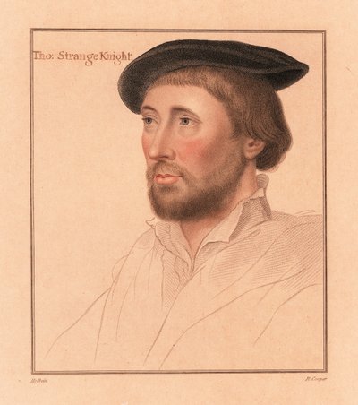 Sir Thomas le Strange of Hunstanton, High Sheriff of Norfolk.,1812 (engraving) 作者 Hans (after) Holbein the Younger