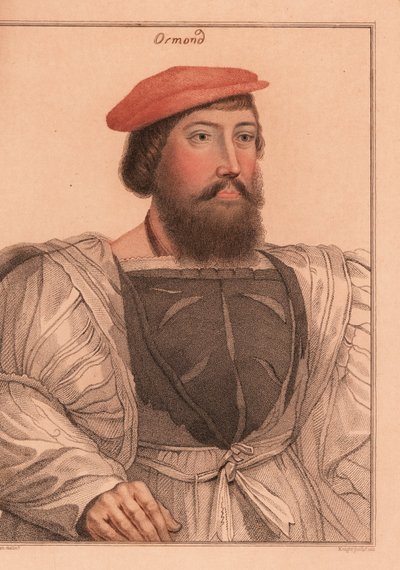 托马斯·博林或詹姆斯·巴特勒，奥蒙德伯爵，1812 年（雕刻） 作者 Hans (after) Holbein the Younger