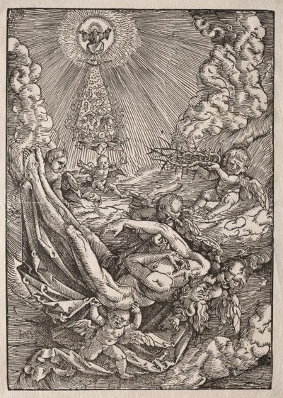 基督被天使带到天堂c。 1515-1517。 作者 汉斯·鲍登