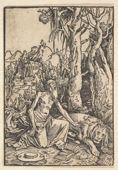 1511年，沙漠中的圣杰罗姆（St. Jerome）。 作者 汉斯·鲍登