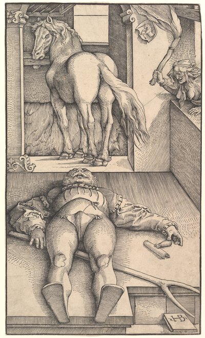 迷惑的新郎，ca。 1544。 作者 汉斯·鲍登