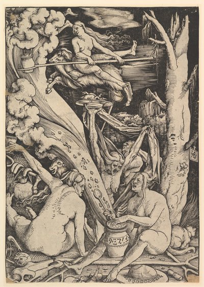女巫，1510年。 作者 汉斯·鲍登