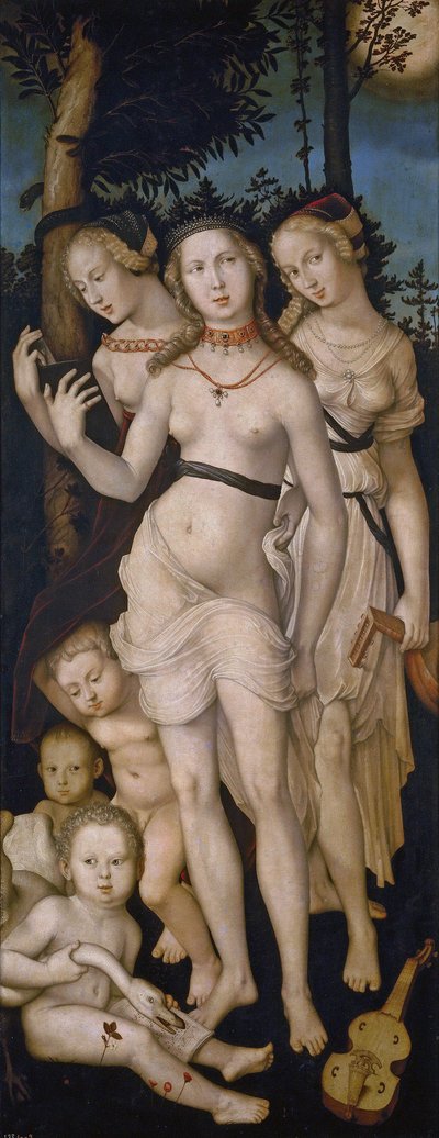 德语：Die Jugend (Die drei Grazien) 和谐，或《三圣母》（The Three Graces 作者 汉斯·巴尔登·格里恩