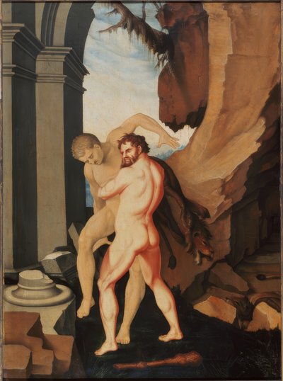Herkules und Antäus 作者 Hans Baldung Grien
