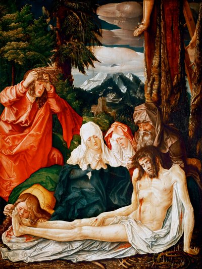 "汉斯-巴尔东（Hans Baldung），又名格里恩（Baldung Grien）（1484-1545 年）的绘画作品《基督哀歌 作者 汉斯·巴尔登·格里恩