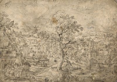 亚伯拉罕与天使的风景，1567年 作者 汉斯·波尔