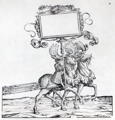 马克西米利安的凯旋游行场景，c.1516-18（木刻） 作者 汉斯·伯格克米尔