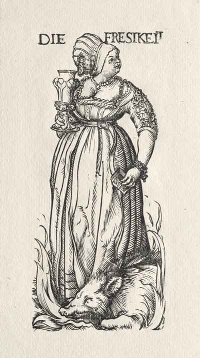 七个恶习：暴食。 作者 汉斯·伯格克米尔