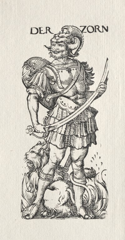 七个恶习：愤怒。 作者 汉斯·伯格克米尔