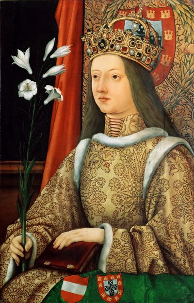 葡萄牙埃莉诺（Eleanor）肖像1434-1467，圣罗马皇后，1468年后 作者 汉斯·布尔格米尔（Hans Burgkmair）