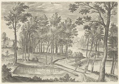 特尔卡梅伦池塘景观
卡梅雷附近（作品名称）
布鲁塞尔附近的景观（系列标题） 作者 汉斯·波尔