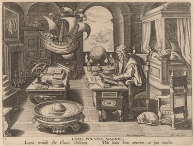 青金石，马格尼斯（石碑，磁石）。 作者 Hans Collaert the Younger 在 Jan van der Straet 之后