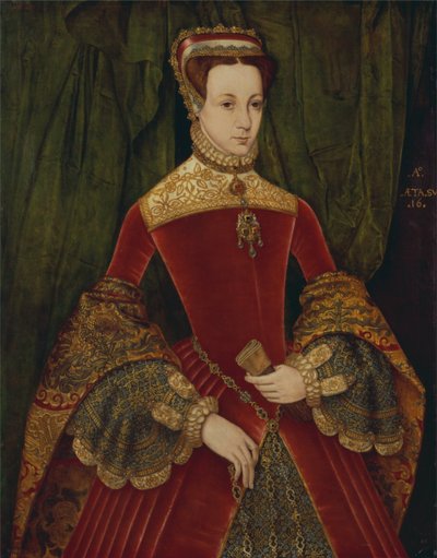 一位 16 岁女性的肖像，曾被确认为诺福克公爵夫人玛丽-菲茨兰，1565 年 作者 汉斯·埃沃思（Hans Eworth）