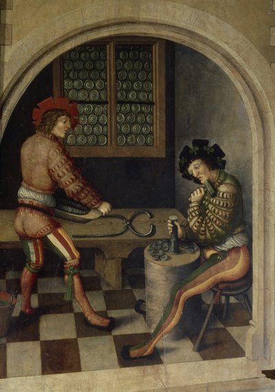 采矿景观的细节，1521年 作者 汉斯·黑塞