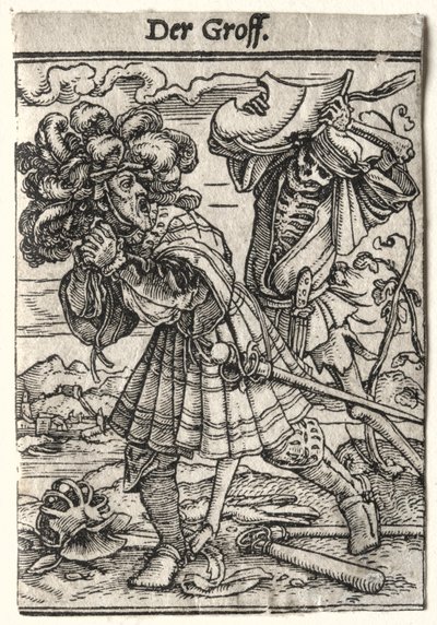 死亡之舞：伯爵，c。 1526。 作者 汉斯·霍尔拜因